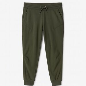 All in Motion French Terry Mid-Rise Jogger T Olive Green Pockets Sz M